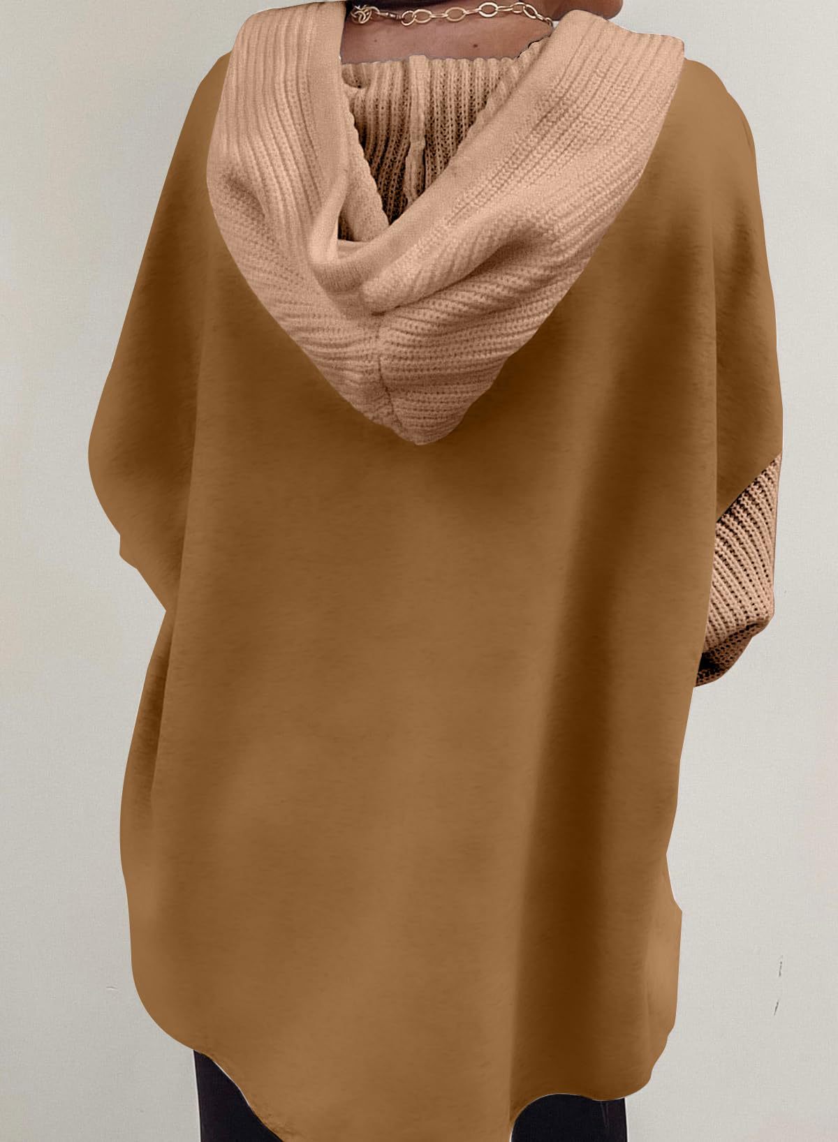 Fall Winter Women Clothing Sweater Patchwork Hoodie Casual Coat for Women - Iyanka