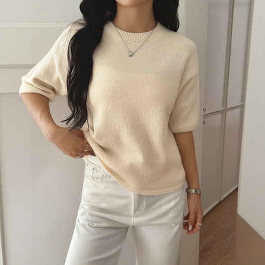 Women Casual Holiday Atmosphere Short Sleeve Sweater - Iyanka