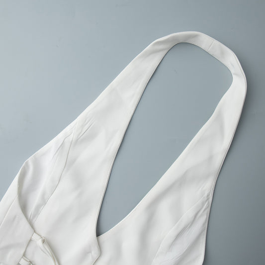 Short Halterneck Vest Spring Summer Sexy Sexy Backless Underwaist Women - Iyanka