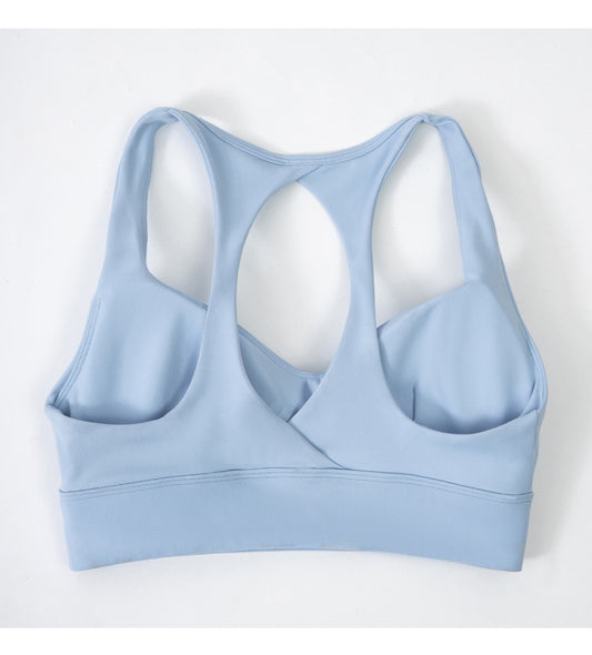 Sexy Hollow Out Cutout Beauty Back Exercise Underwear Women Chest Pad Gathering Bra Shockproof Fitness Vest - Iyanka