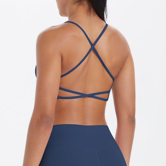 Underwear Push up Cross Sexy Beauty Back Strap Yoga Bra Running Workout Vest Sports - Iyanka