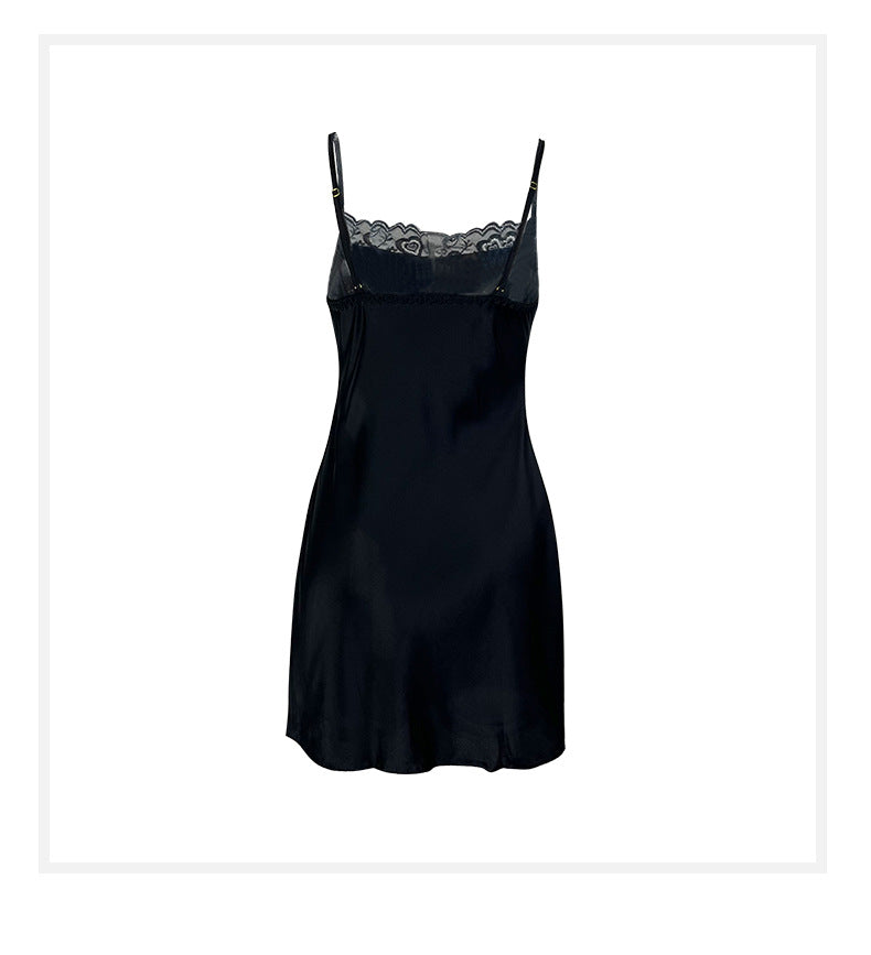 Sexy Seduction Short Slip Nightdress Passion Temptation Slit High Grade Nightdress - Iyanka