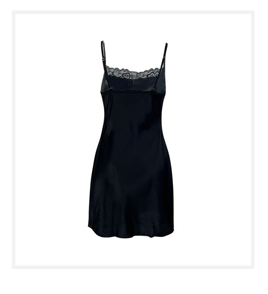 Sexy Seduction Short Slip Nightdress Passion Temptation Slit High Grade Nightdress - Iyanka