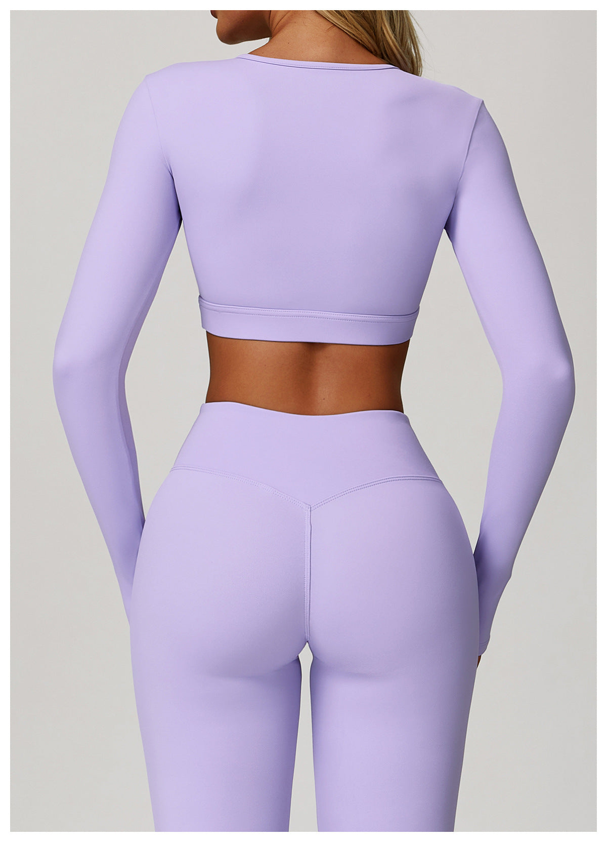Nude Feel Tight Yoga Long Sleeve Shockproof Sports Hollow Out Cutout T shirt Running Workout Yoga Top - Iyanka