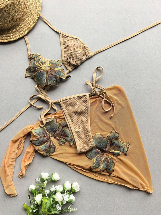 Women Three Piece Set Bikini Sexy Bikini Split - Iyanka