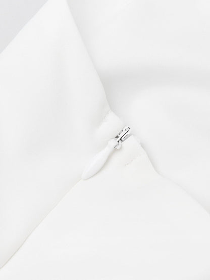 Summer Clothes Women Sexy V neck Strap Dress Long Women Clothing Fitted Waist Backless White Dress - Iyanka