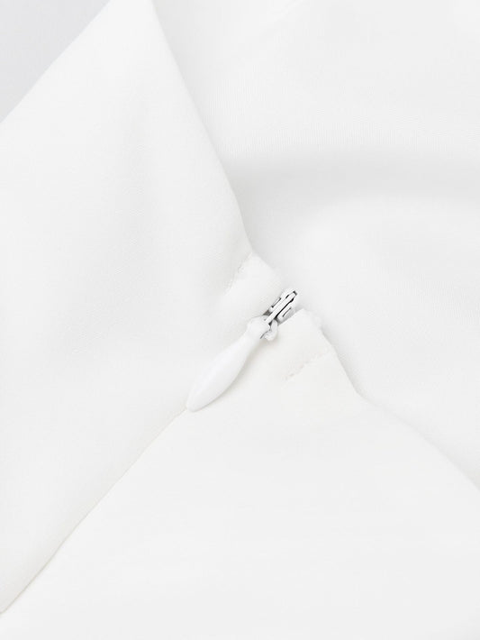 Summer Clothes Women Sexy V neck Strap Dress Long Women Clothing Fitted Waist Backless White Dress - Iyanka