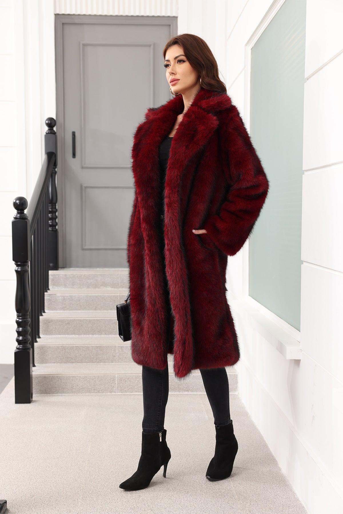Long Women Clothing Faux Fur Coat Thickened Young Fur Coat Fashionable Jacket - Iyanka