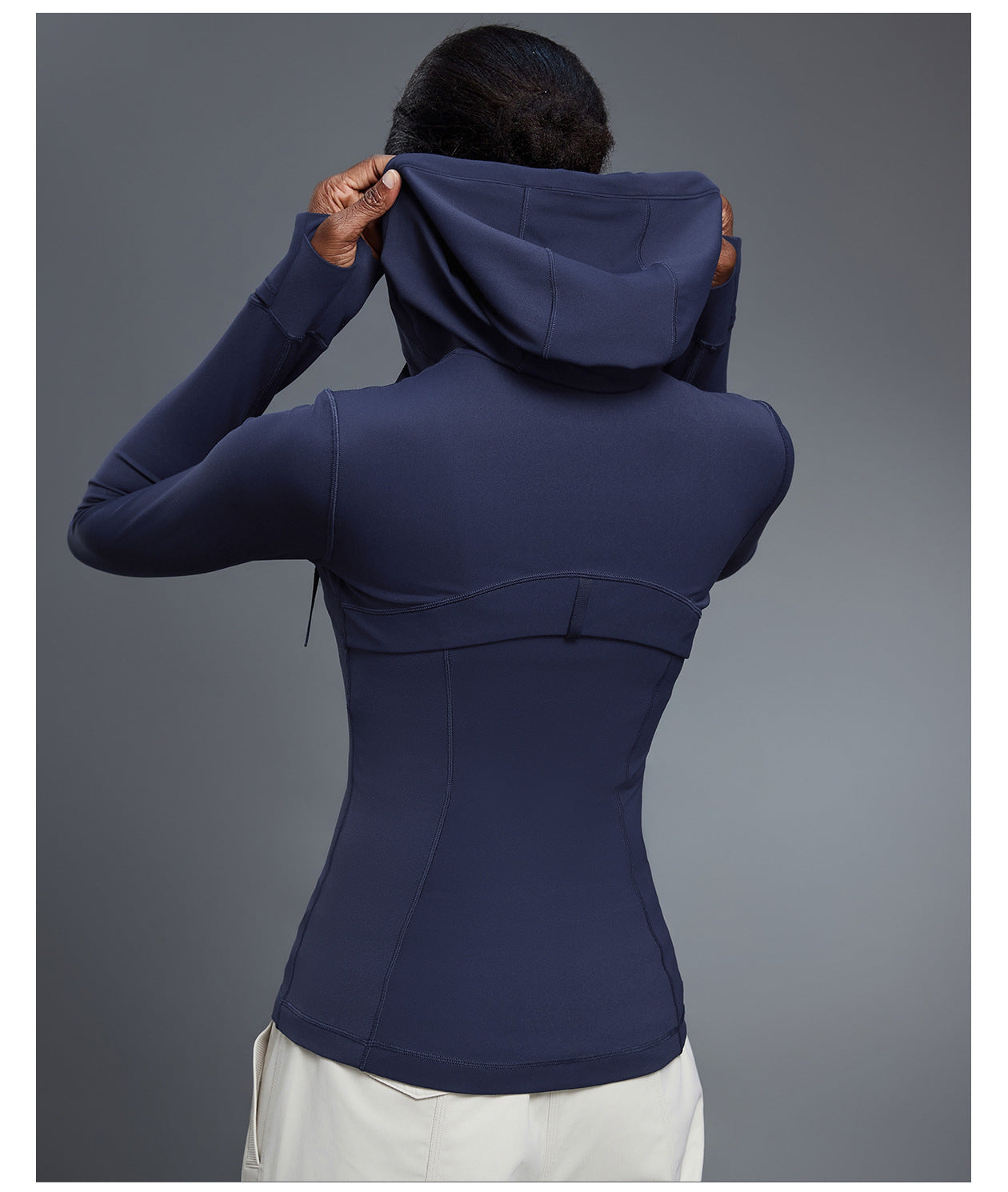 Yoga Jacket Women Slim Fit Slimming Hooded Cardigan Coat Running Sports Fitness Long Sleeved Upper Garment - Iyanka