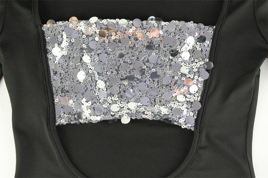 Sexy Women Clothing Nightclub Rhinestone Corset Hollow Out Cutout out Cinched Hip Dress Sexy Dress