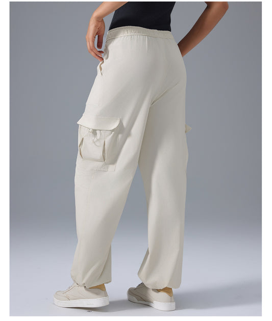 Cargo Pants Women Loose Tappered Wide Leg Exercise Workout Pants Outdoors Office All Matching Casual Trousers - Iyanka