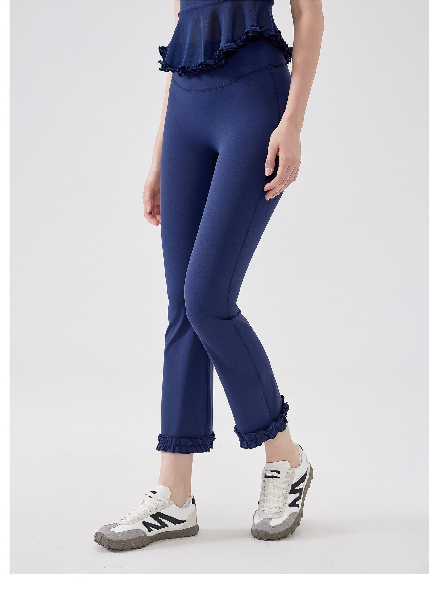High Waist Lace Slimming Smoke Tube Cropped Pants Slim Fit Yoga Pants Women Hip Lifting Running Workout Pants Fitness Pants - Iyanka