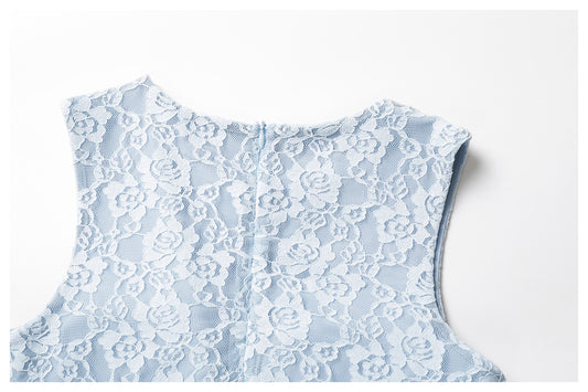 Lace Nude Feel Dress Stitching Mesh Breathable Zipper Sports Running Anti Exposure Dress - Iyanka