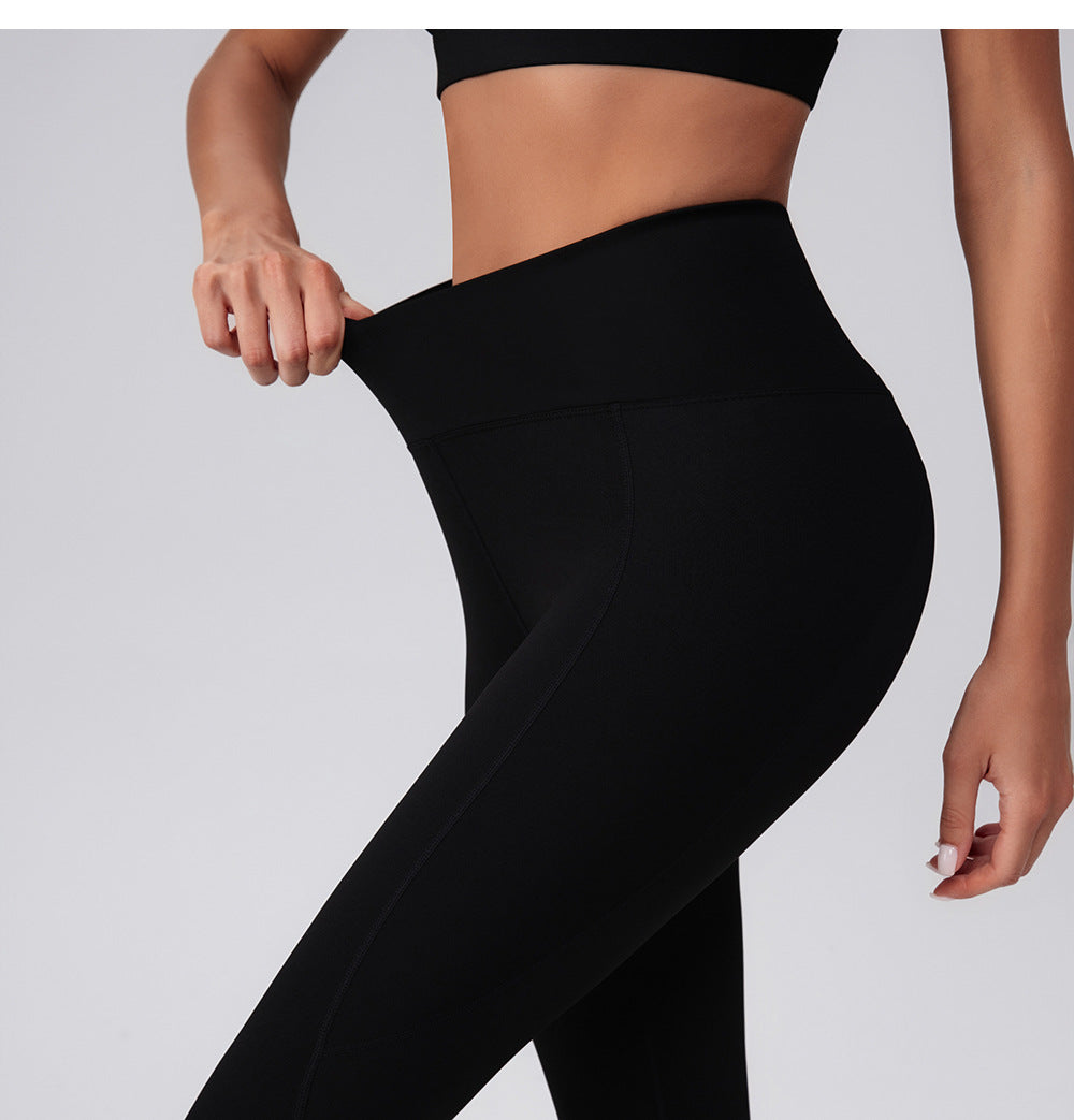Seamless Quick Drying Yoga Pants Women V Arc Peach Sports Pants High Waist Hip Lift Fitness Trousers - Iyanka