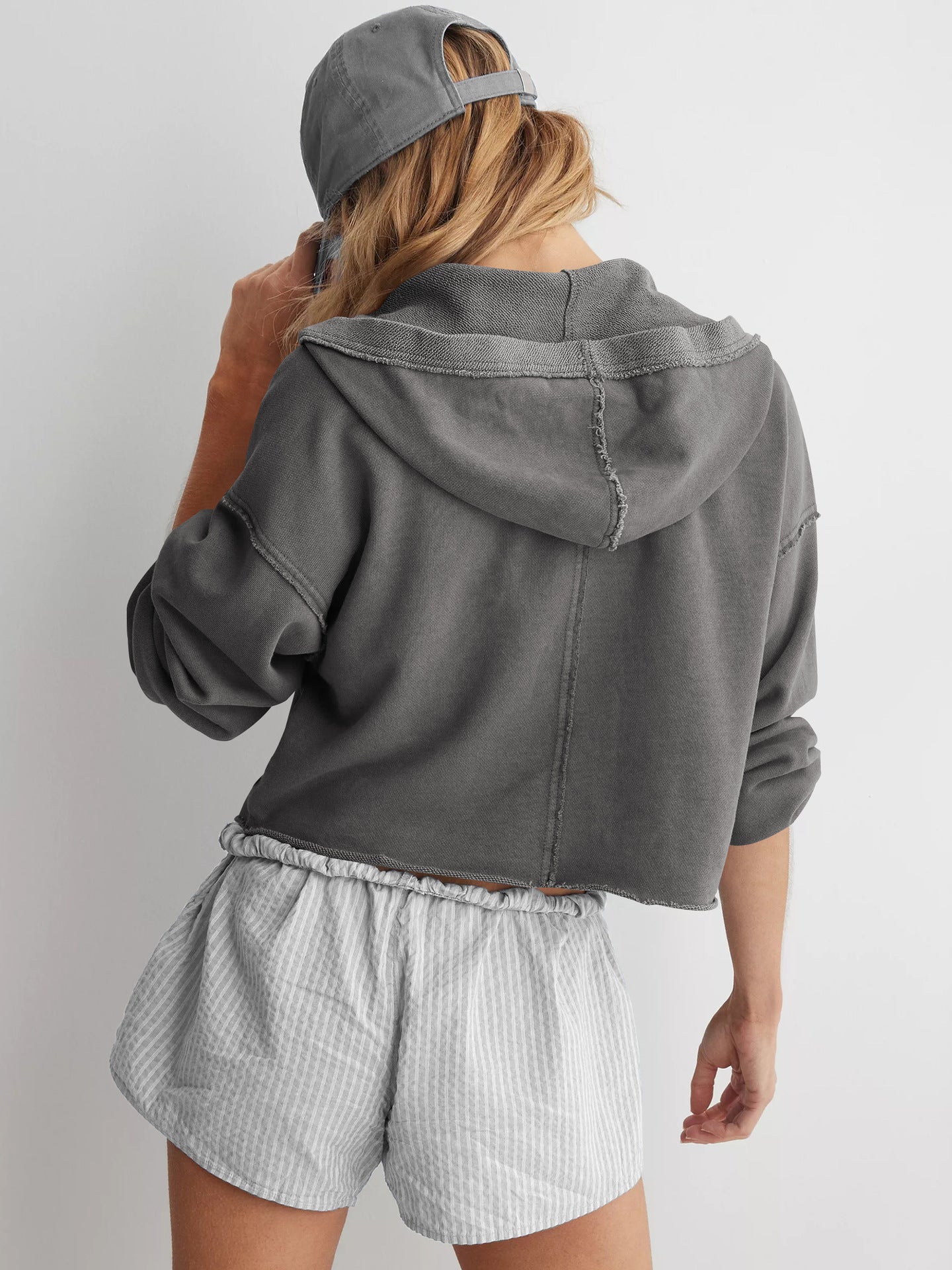 Loose Brand Hooded Sweatshirt Women Spring Autumn Women Clothing V neck Top Pullover Long Sleeved Shirt - Iyanka