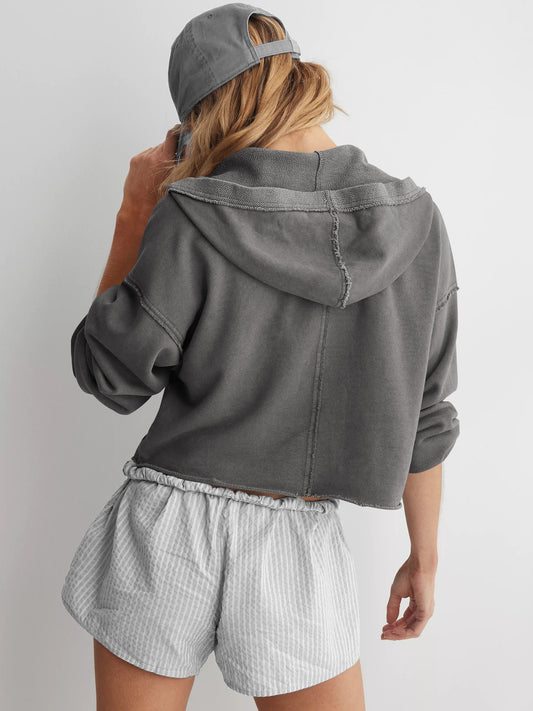 Loose Brand Hooded Sweatshirt Women Spring Autumn Women Clothing V neck Top Pullover Long Sleeved Shirt - Iyanka
