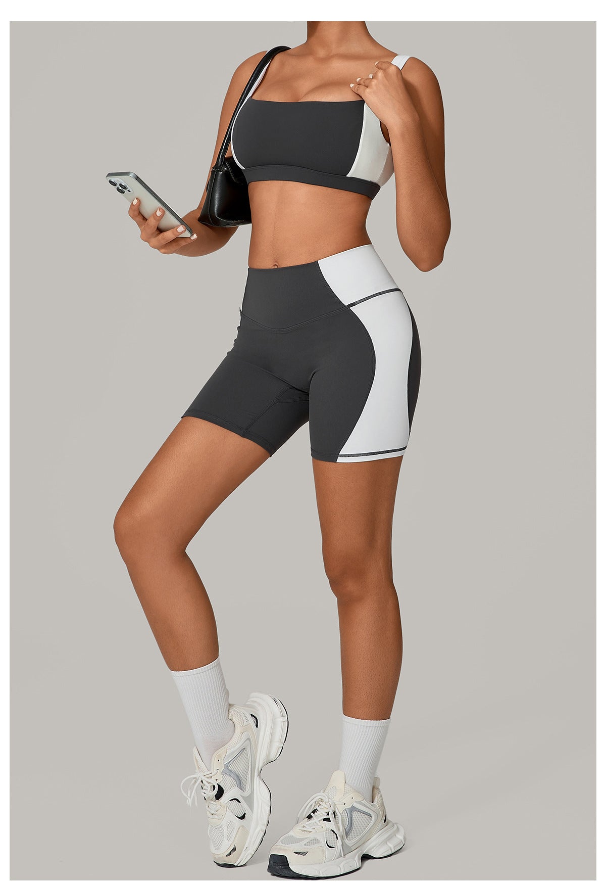 Autumn Sand Backless Yoga Clothes Color Matching Tight Quick Drying Fitness Clothes Medium Tenacity Sports - Iyanka