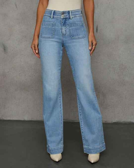 Wide Leg Slimming Straight Jeans Women