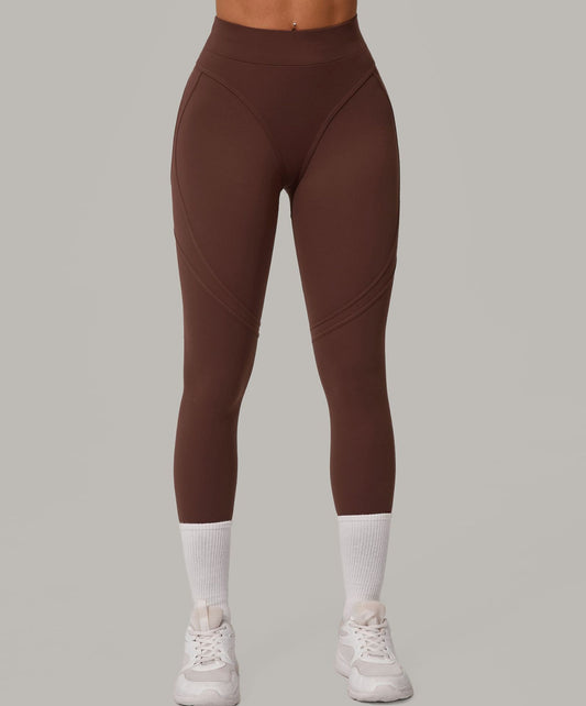 Autumn Sand High Waist Hip Lift Brushed Yoga Pants Running Quick Drying Fitness Pants Waist Slimming Hip Tight Sports Pants - Iyanka