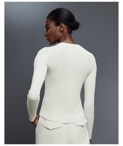 Autumn Casual All Match Henley Shirt Modal Skin Friendly Sports Top Fitness Yoga Long Sleeve T shirt Women - Iyanka