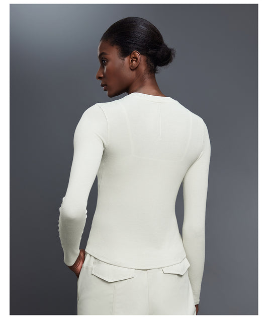 Autumn Casual All Match Henley Shirt Modal Skin Friendly Sports Top Fitness Yoga Long Sleeve T shirt Women - Iyanka