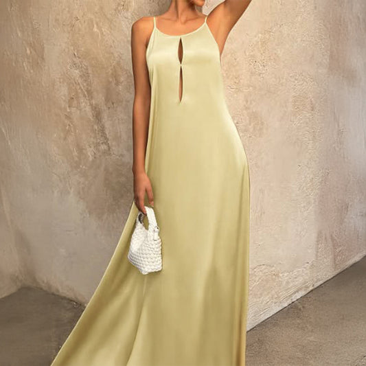 Elegant High Grade Sling Maxi Dress Women Clothing Autumn Winter - Iyanka