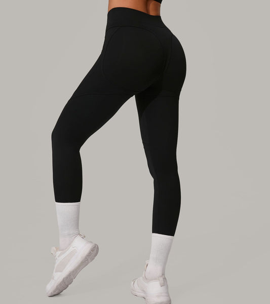 Autumn Sand High Waist Hip Lift Brushed Yoga Pants Running Quick Drying Fitness Pants Waist Slimming Hip Tight Sports Pants - Iyanka