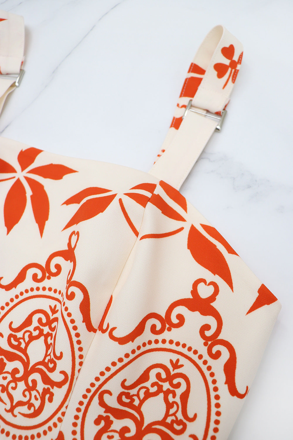 Women Vacation Casual Retro Printed Waist Controlled A line Dress