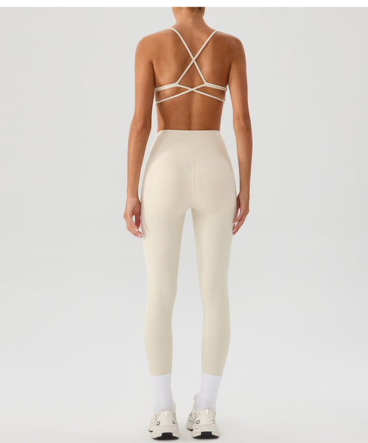Nude Feel Yoga Pants Women Breathable Quick Drying Running Trousers Tight High Waist Hip Lifting Peach Exercise Workout Pants - Iyanka