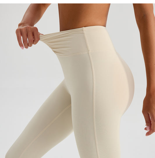 Nude Feel Yoga Pants Women Breathable Quick Drying Running Trousers Tight High Waist Hip Lifting Peach Exercise Workout Pants - Iyanka