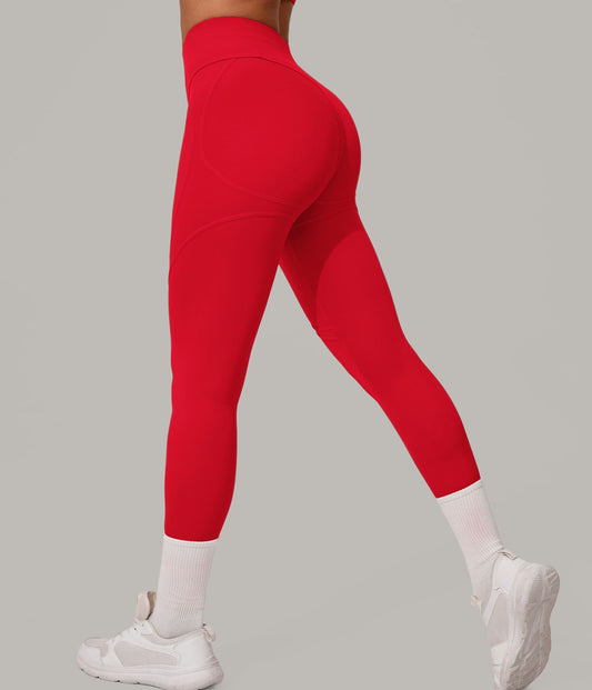 Autumn Sand High Waist Hip Lift Brushed Yoga Pants Running Quick Drying Fitness Pants Waist Slimming Hip Tight Sports Pants - Iyanka