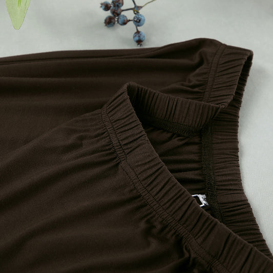 Summer Knitted Rayon Pajamas Set Comfortable Simple Can Be Worn outside Ladies Homewear - Iyanka
