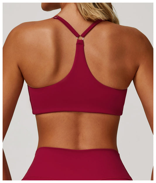Brushed Yoga Bra Women Tight Beauty Back Fitness Yoga Clothes Running Exercise Sports Underwear - Iyanka