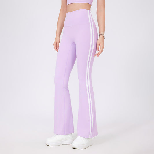 High Waist Yoga Pants Sexy Running Sports Peach Hip Raise Fitness Pants Nude Feel Stretch Flared Pants - Iyanka