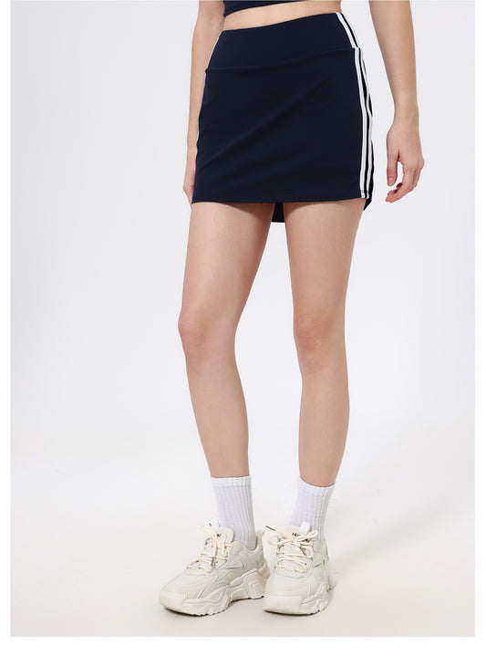 Contrast Color High Waist Running Sports Short Skirt Women Faux Two Piece Anti Exposure Badminton Tennis Skirt Fitness Pants Yoga Skirt - Iyanka