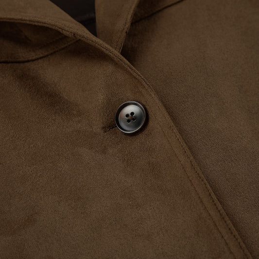 Brown Brushed Velvet Retro Lapels Loose Suede Coat Autumn Winter Maillard Blazers Women - Iyanka